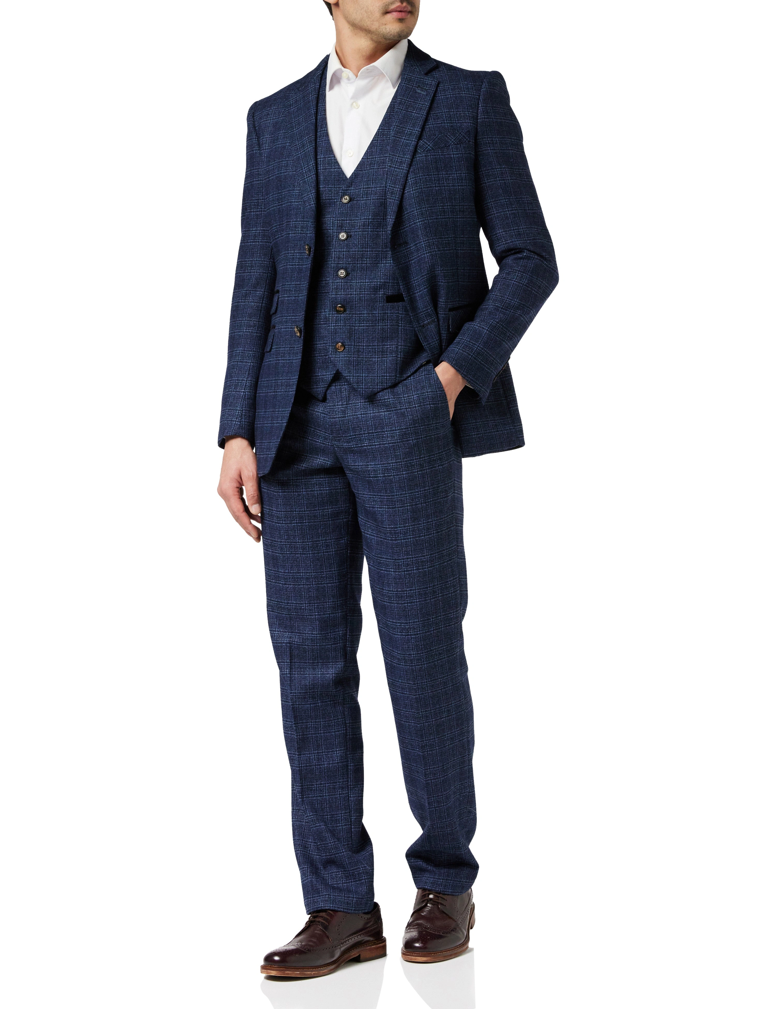 ABEL Navy Tweed Check: Eleganz im Stil der Saison. Dein perfektes Tweed-Ensemble für den Herbst.